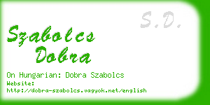 szabolcs dobra business card